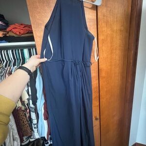 David's Bridal Navy Blue Maxi Dress